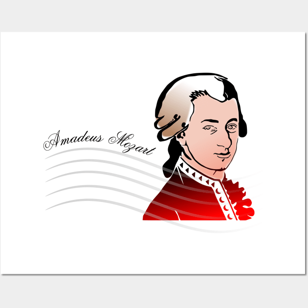 Wolfgang Amadeus Mozart Wall Art by Tamie